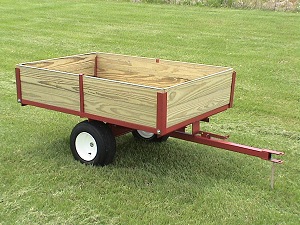 single axle lawn and garden cart